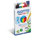 SET 12 CRAYONES GIOTTO CERA STRONG