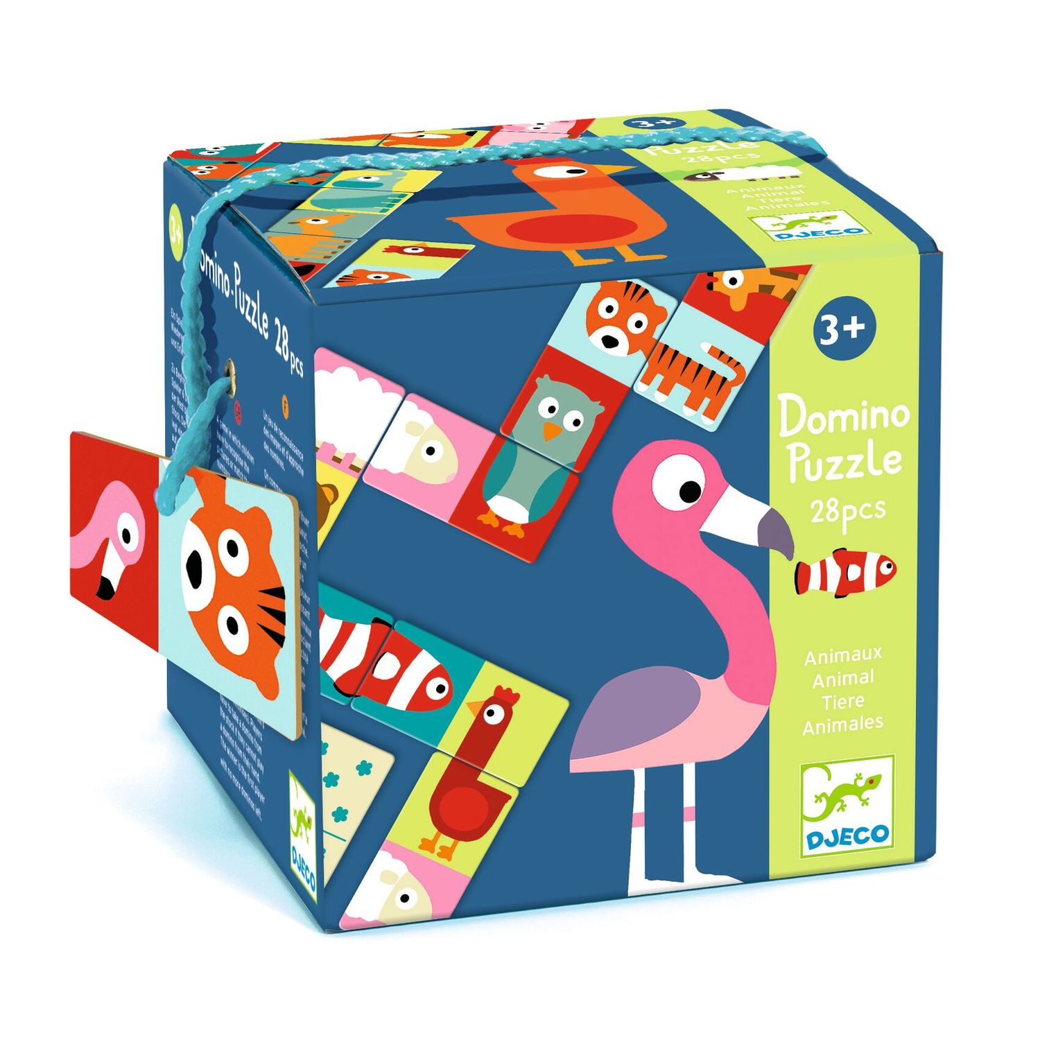 DOMINO PUZZLE ANIMALES 28 PIEZAS