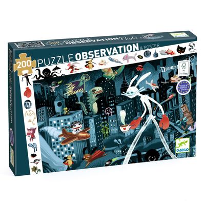 PUZZLE OBSERVACION CIUDAD NOCTURNA 200 PIEZAS