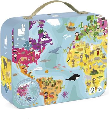 PUZZLE REVERSIBLE 208 PIEZAS PLANETA TIERRA