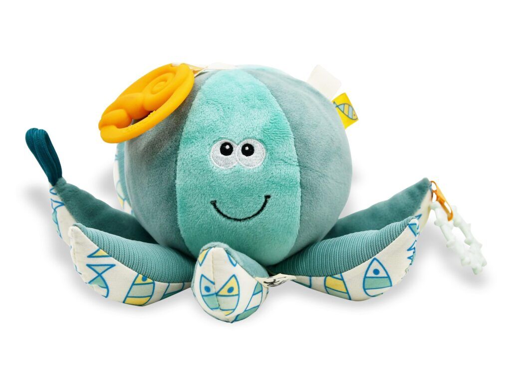 PELUCHE SENSORIAL OCTO EL PULPO CON MORDILLO