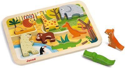 PUZZLE DE ENCASTRE EN MADERA ZOO