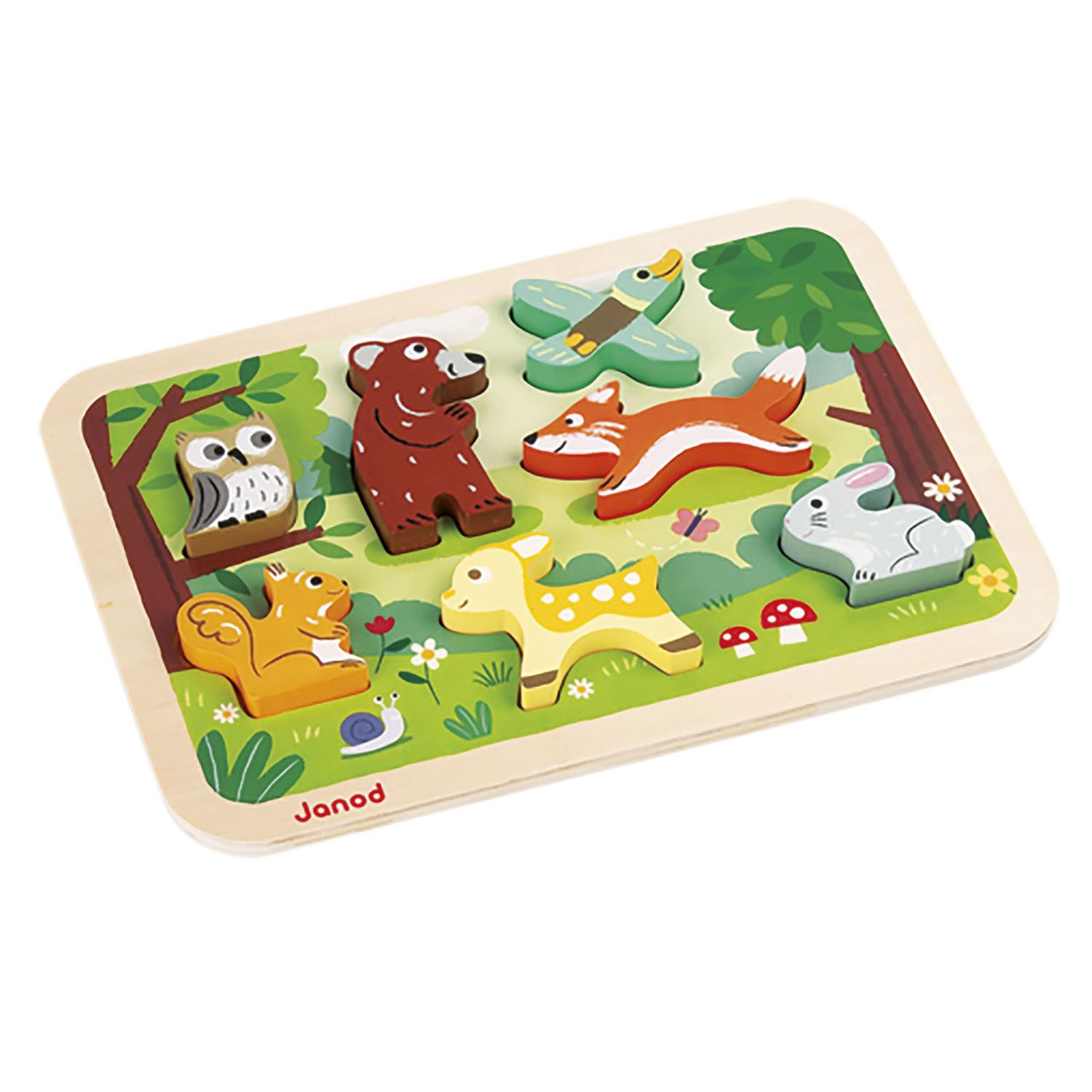 PUZZLE DE ENCASTRE EN MADERA BOSQUE