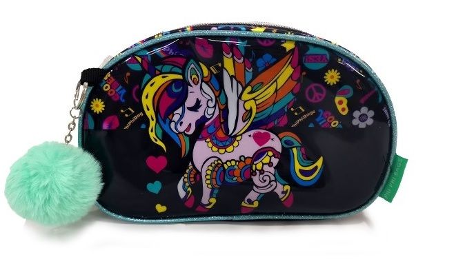 CARTUCHERA UNICORNIO CON PONPON