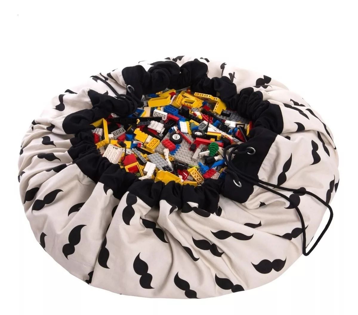 BOLSA ALFOMBRA PARA JUGUETES MOSTACHOS