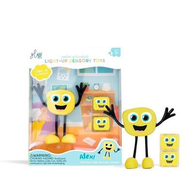 GLO PALS SET PERSONAJE  ALEX   + 2 CUBOS LUMINOSOS