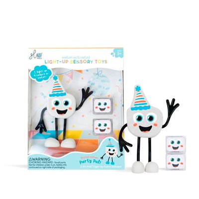 GLO PALS SET PERSONAJE  PARTY PAL  + 2 CUBOS LUMINOSOS MULTICOLOR