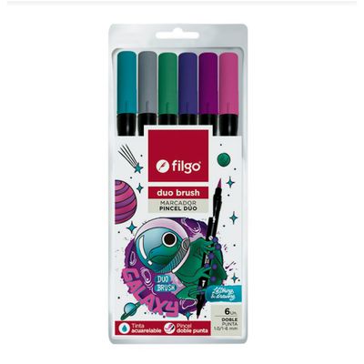 MARCADOR DUO BRUSH PEN GALAXY