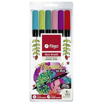 MARCADOR DUO BRUSH PEN TROPICAL