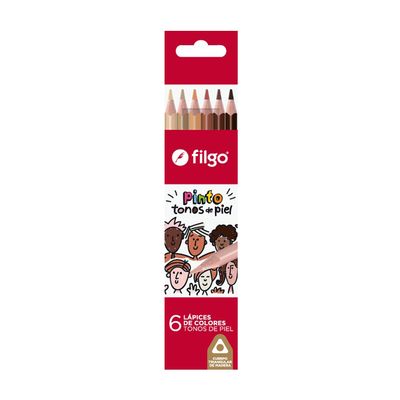 LAPICES TONOS DE PIEL 6 UNIDADES