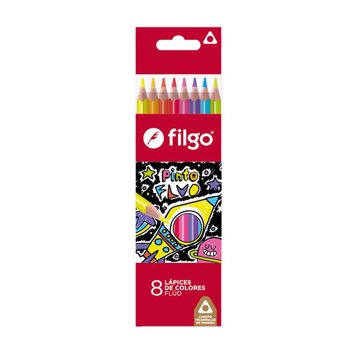 LAPICES FLUO 8 UNIDADES