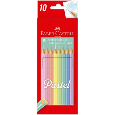 COLORES PASTEL FABER CASTELL 10 UNIDADES