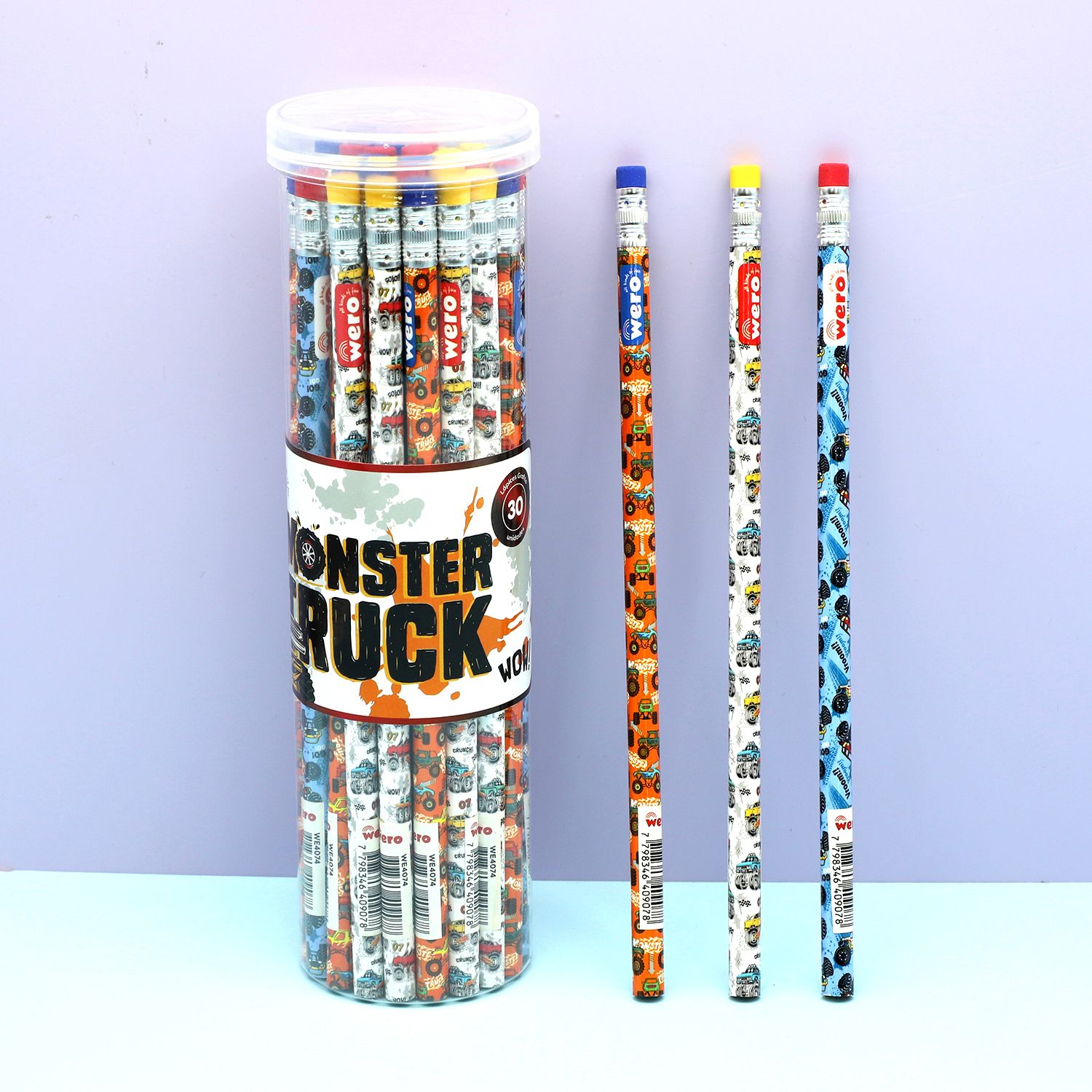 LAPICES CON GOMA MONSTER TRUCK