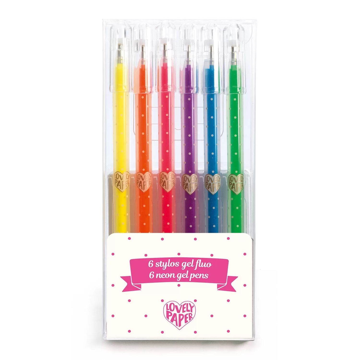 SET DE 6 LAPICERAS CON GEL FLUO