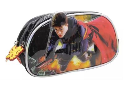 CARTUCHERA DOBLE CIERRE HARRY POTTER NEGRA
