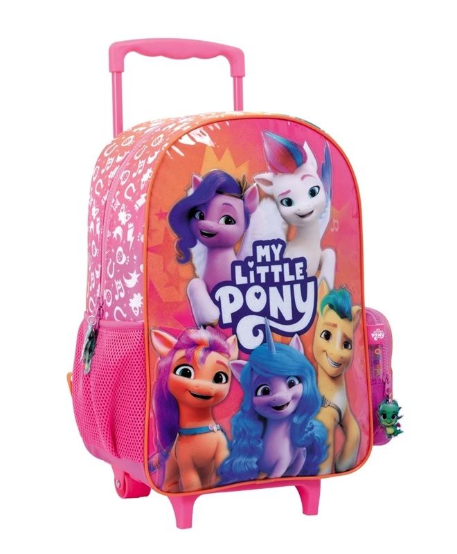 MOCHILA CON CARRITO MY LITTLE PONY 16&quot;