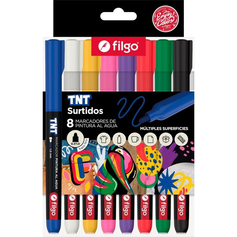 MARCADOR ACRILICO TNT X8