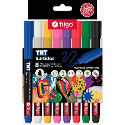 MARCADOR ACRILICO TNT X8