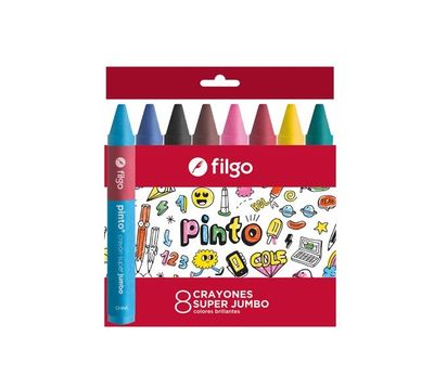 PACK DE 8 CRAYONES DE CERA SUPER JUMBO