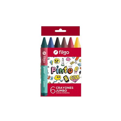 PACK DE 6 CRAYONES DE CERA JUMBO