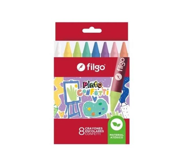 CRAYON DE CERA CONFETTI 6 UNIDADES