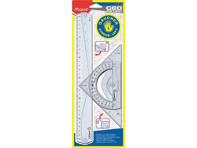 JUEGO DE GEOMETRIA PARA ZURDOS 30 CM