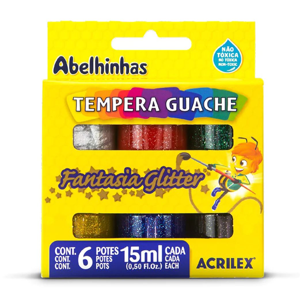 TEMPERA CON GLITTER ACRILEX