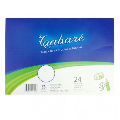 BLOC DE CARTULINA BLANCA TABARE