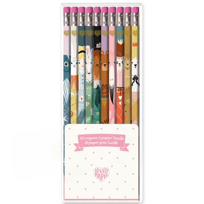 LAPICES PACK 10 UNIDADES LUCILLE CON GOMA