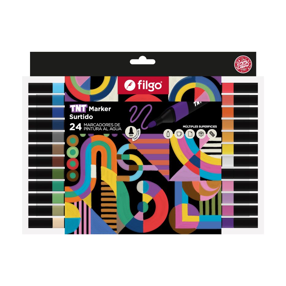 MARCADOR TNT 24 UNIDADES FILGO