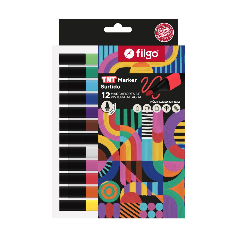 MARCADOR TNT 12 UNIDADES FILGO