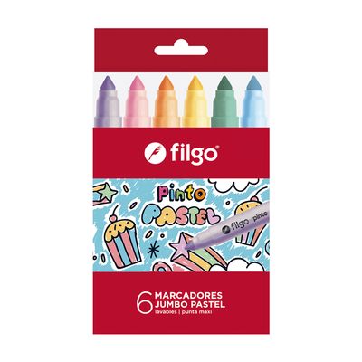 MARCADORES JUMBO PASTEL 6 UNIDADES