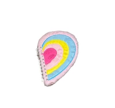 CUADERNO A5 RAYADO DISEÑO CORAZON PELUDO
