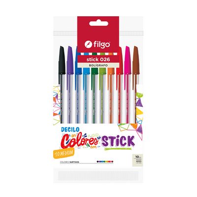 LAPICERAS PACK FLOW BRILLANTES POR 10 UNIDADES