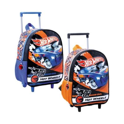 MOCHILA HOT WHEELS 12 PULGADAS CON CARRO
