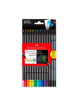 SET DE 12 LAPICES DE COLORES FABER CASTELL SUPER SOFT