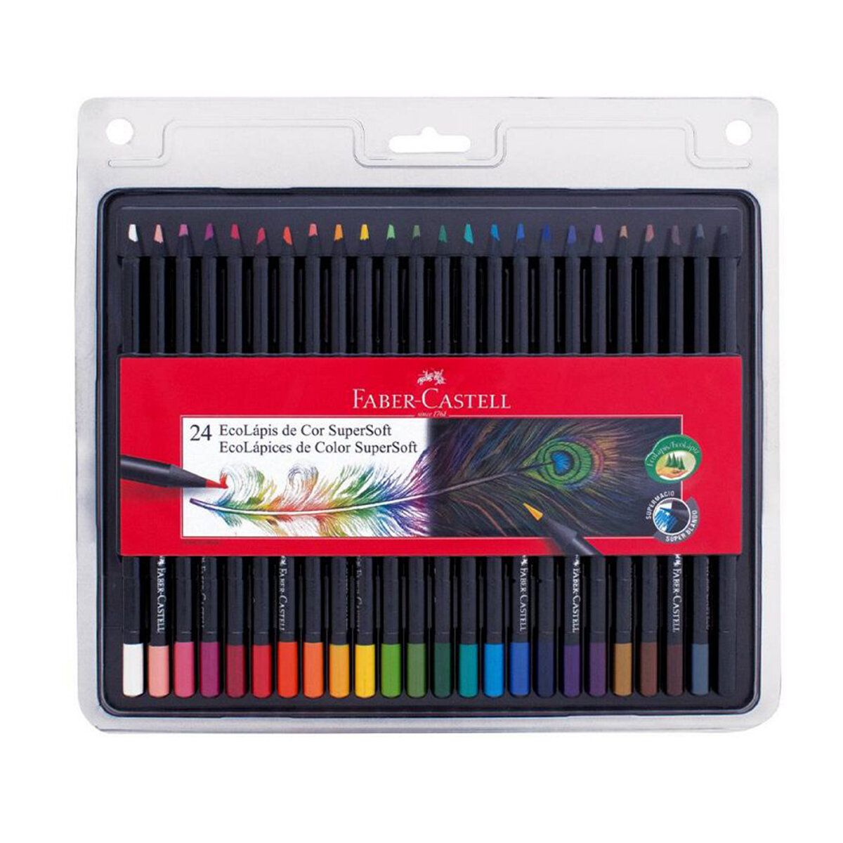 SET DE 24 LAPICES DE COLORES FABER CASTELL SUPER SOFT