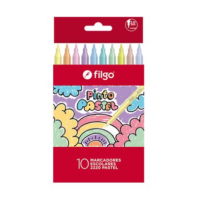 MARCADORES PINTO PASTEL POR 10 UNIDADES FILGO
