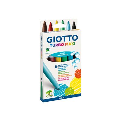 MARCADOR TURBO MAXI GRUESOS 6 UNIDADES GIOTTO