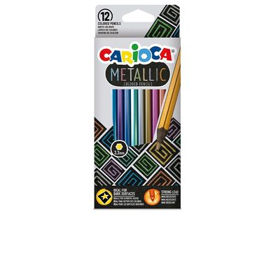 LAPICES DE COLORES METALICOS 12 UNIDADES