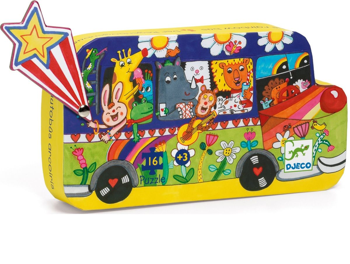 PUZZLE EL AUTOBUS ARCOIRIS 16 PIEZAS