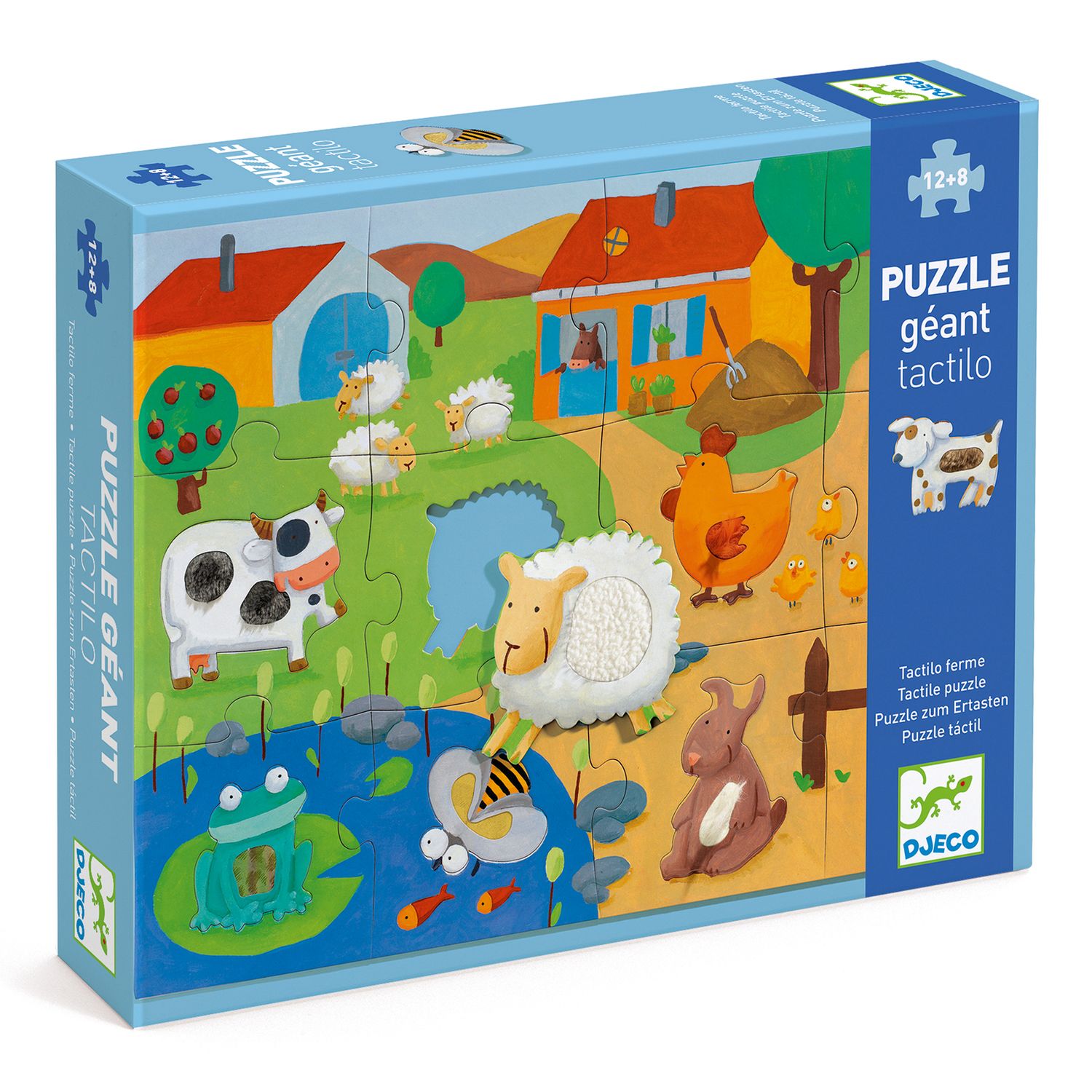 PUZZLE GEANT TACTILO 20+8 PIEZAS LA GRANJA