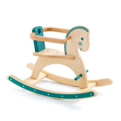 CABALLITO DE MADERA PARA BEBOTE POMEA