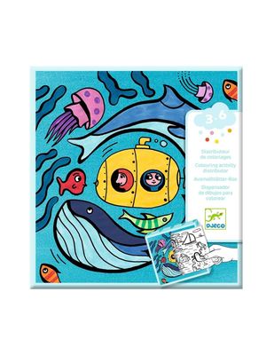 DISPENSADOR DE DIBUJOS PARA COLOREAR OCEANO