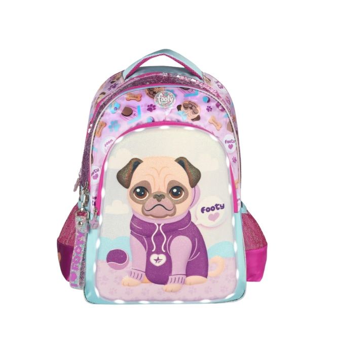 MOCHILA ESCOLAR CON LUZ DISEÑO PERRITO 3D