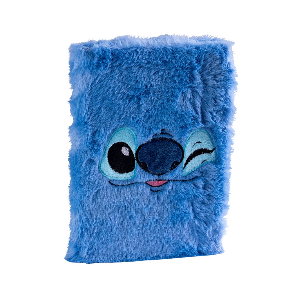 CUADERNO A5 PELUDO MOW STITCH RAYADO