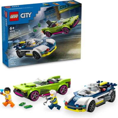 LEGO COCHE DE POLICIA Y POTENTE DEPORTIVO 213 PIEZAS
