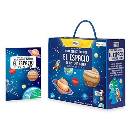 VIAJA CONOCE EXPLORA EL ESPACIO EL SISTEMA SOLAR LIBRO Y PUZZLE 205 PIEZAS