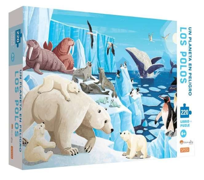 LOS POLOS UN PLANETA EN PELIGRO LIBRO Y PUZZLE 220 PIEZAS