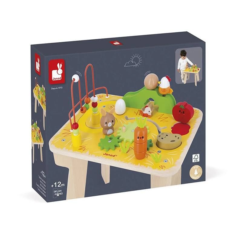 MESA DE MADERA PARA ACTIVIDADES EN LA GRANJA
